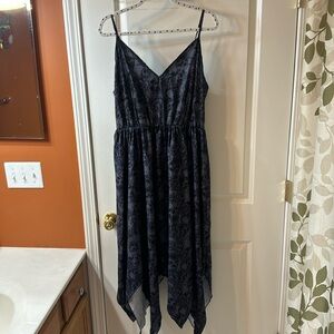 Romwe - plus size Skull and roses print - hanky hem cami sundress